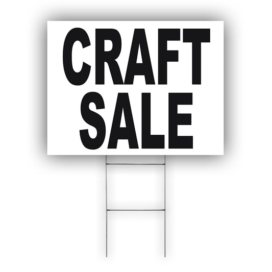 Craft Sale Coroplast Yard Sign