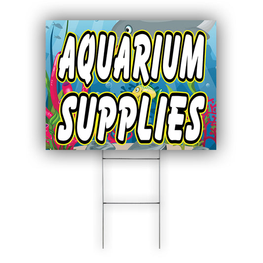Aquarium supplies coroplast yard sign