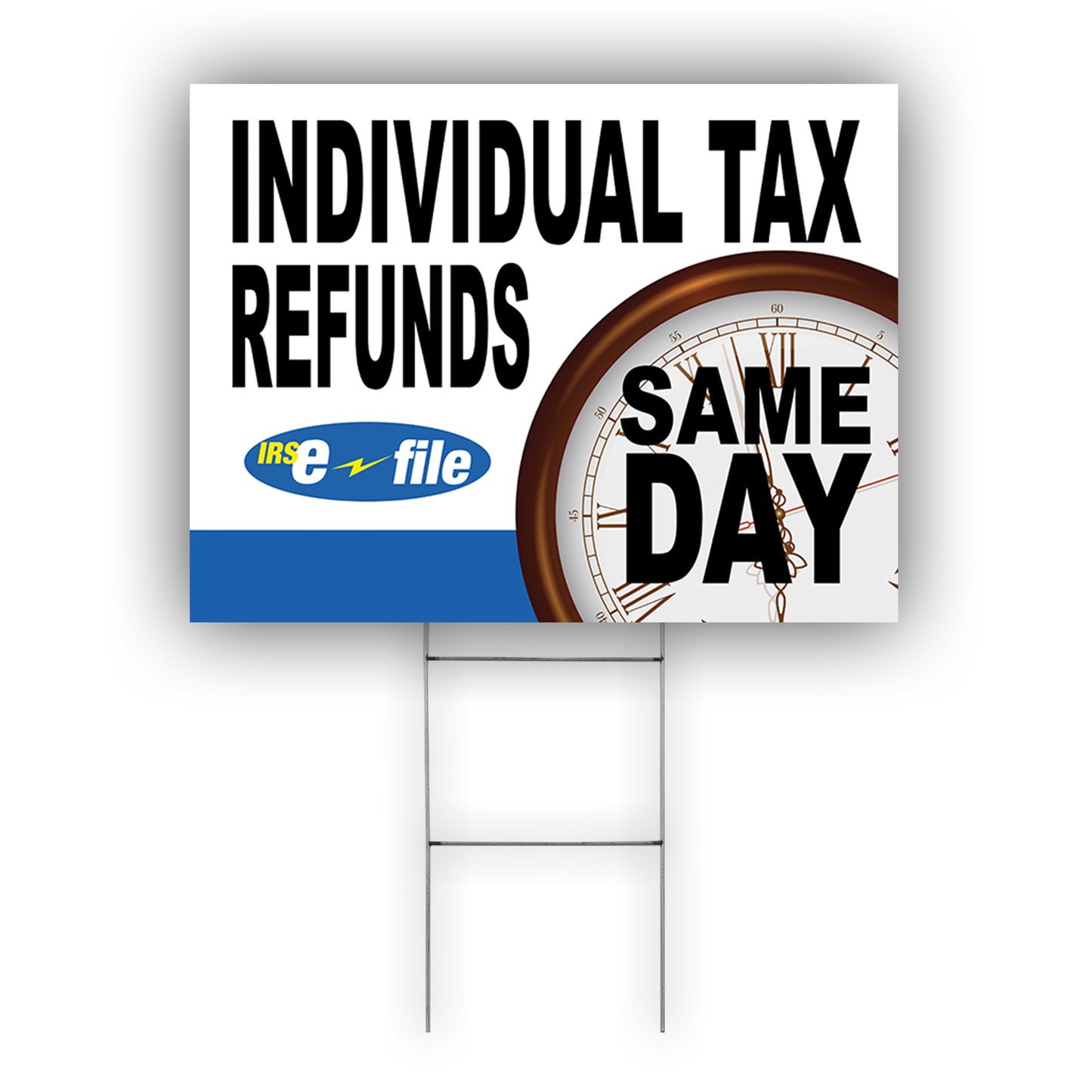Individual tax refunds same day coroplast yard sign