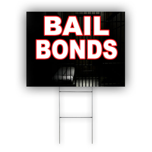 Bail Bonds Coroplast Yard Sign