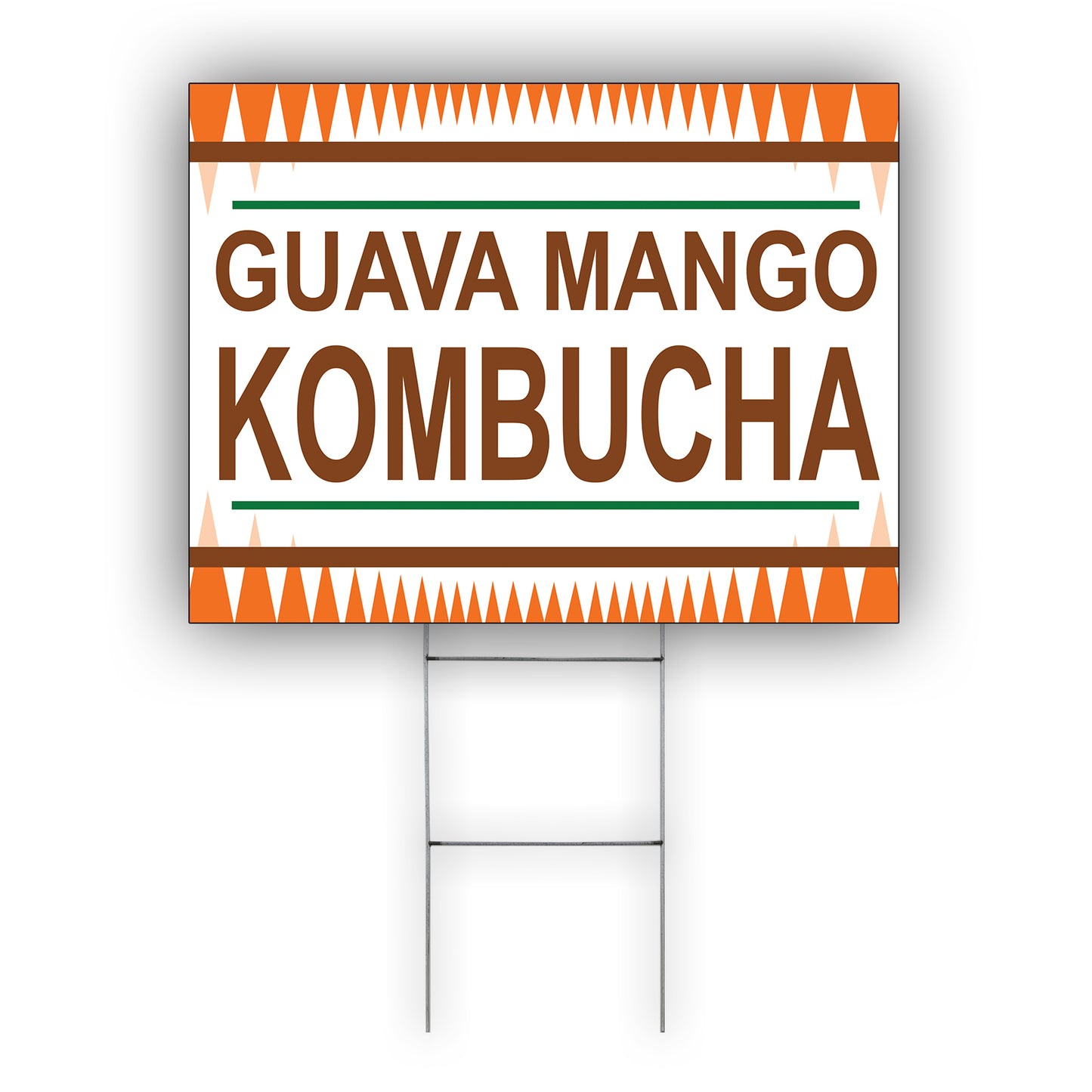 Guava mango kombucha coroplast yard sign