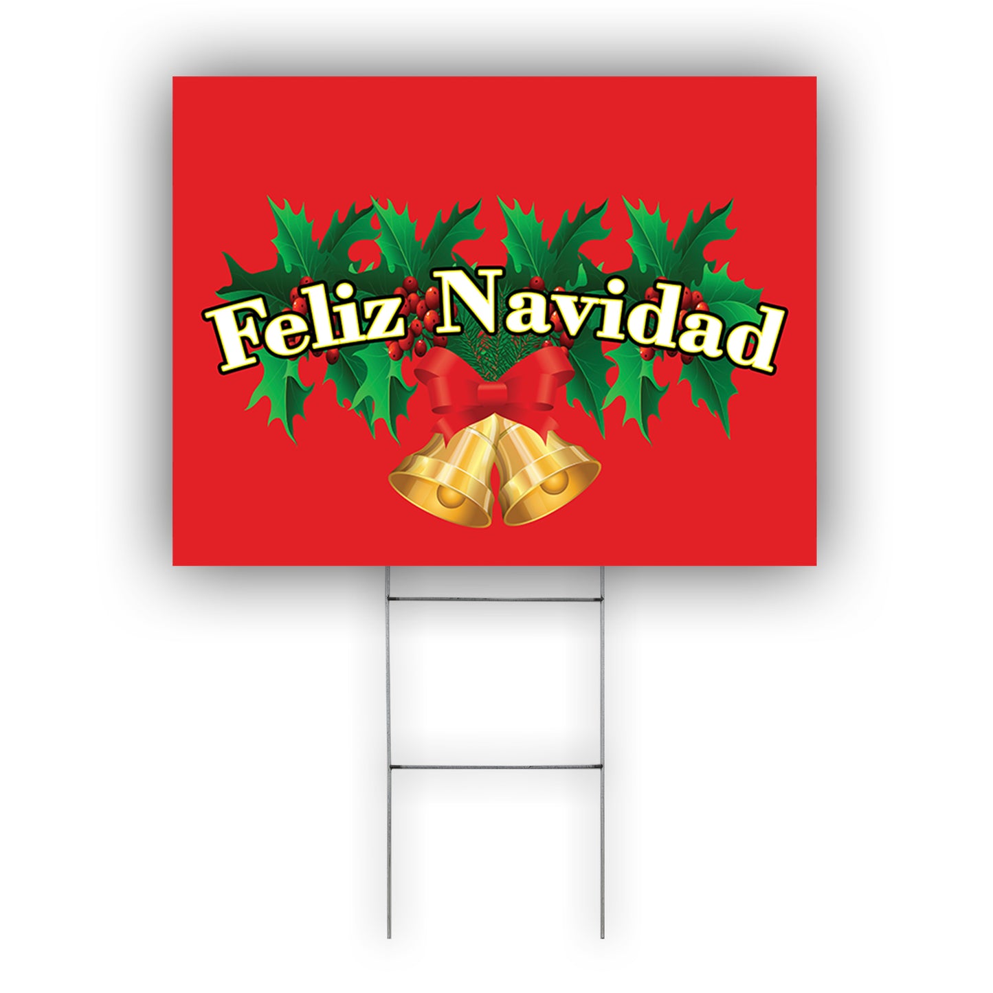 Feliz Navidad Merry Christmas Coroplast Yard Sign