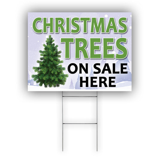 Christmas Tree On Sale Here Coroplast Yard Sign