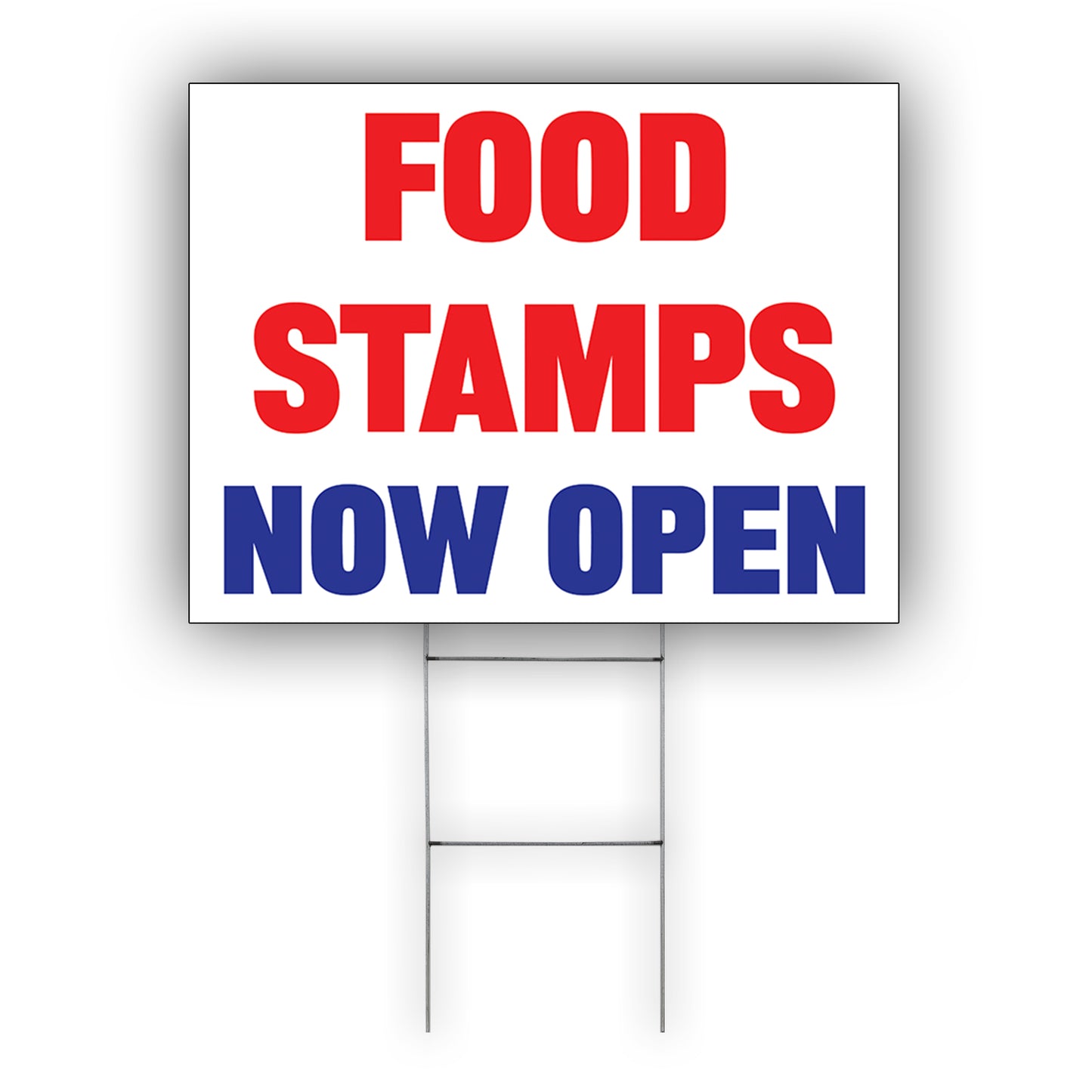 Food Stamp Now Open Coroplast Yard Sign