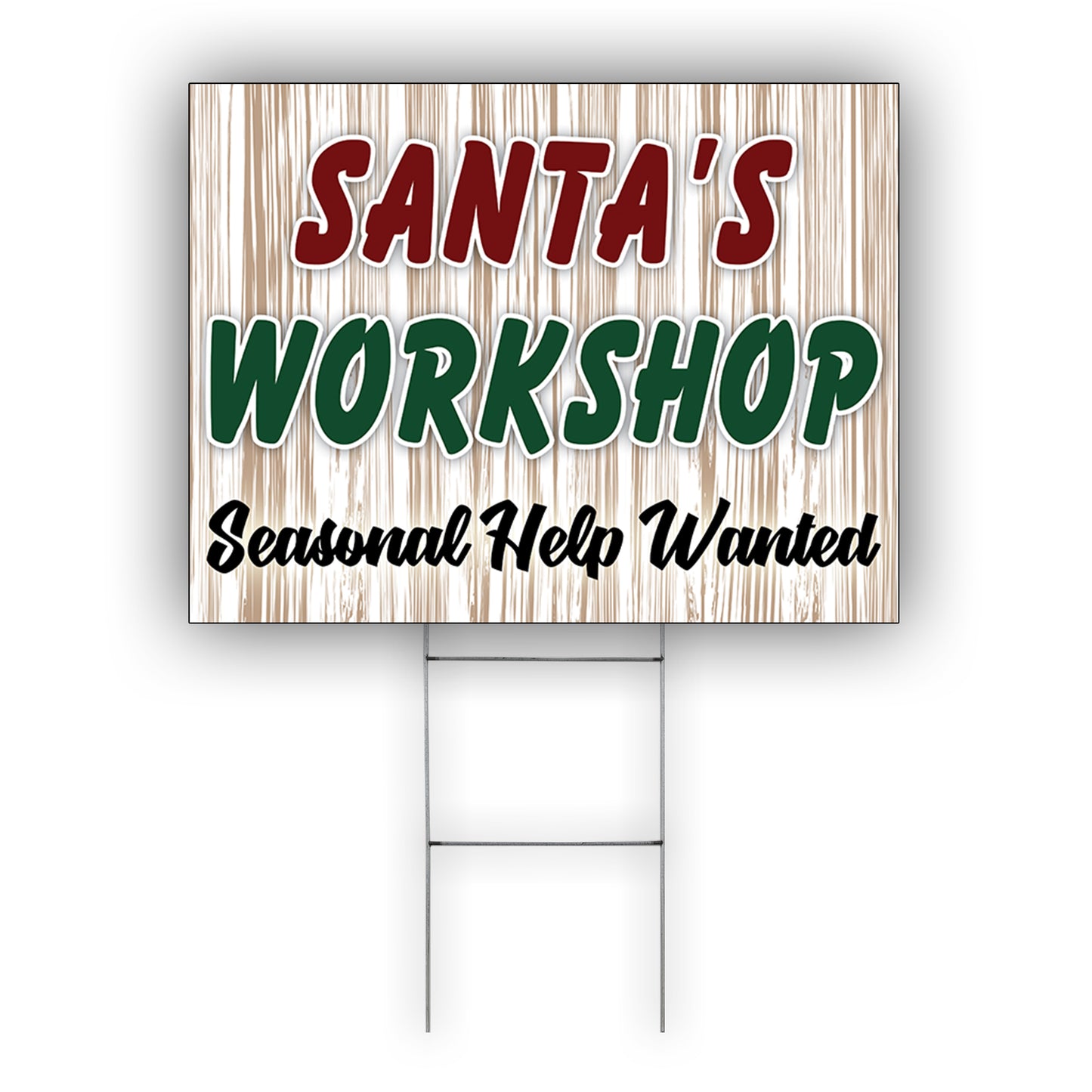 Santa's Workshop Coroplast Yard Sign