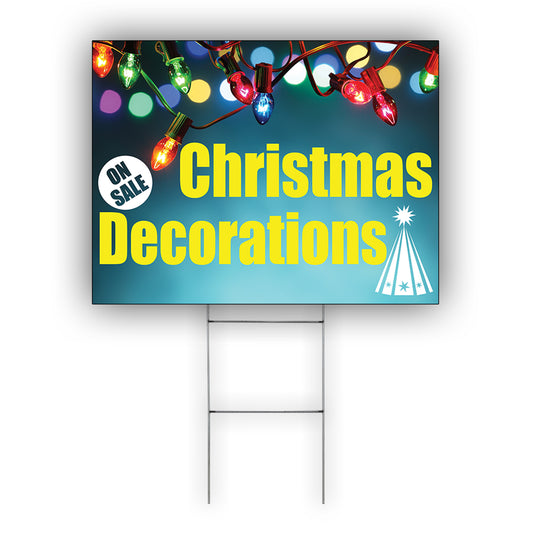 Christmas Decorations On Sale Coroplast Yard Sign