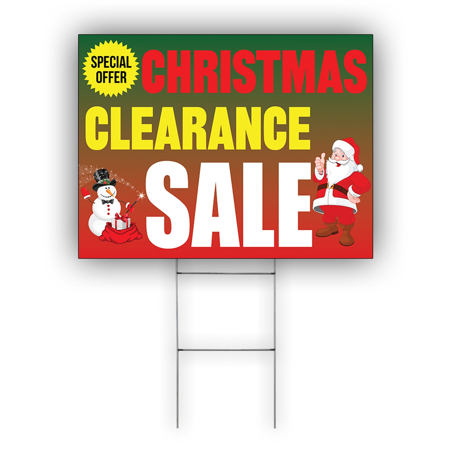 Christmas Clearance Sale Coroplast Yard Sign