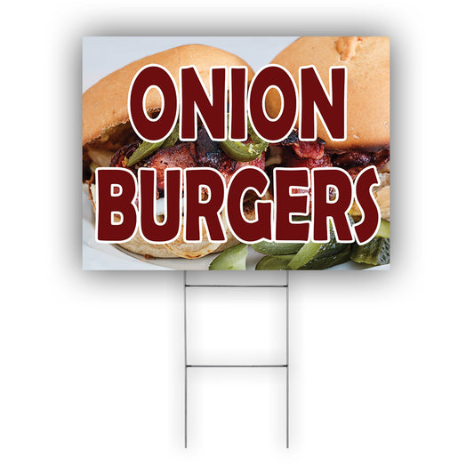 Onion Burgers Coroplast Yard Sign
