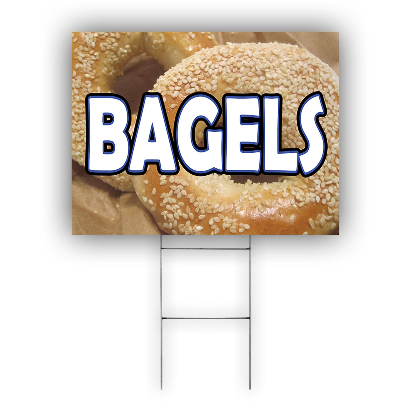 Bagels Coroplast Yard Sign
