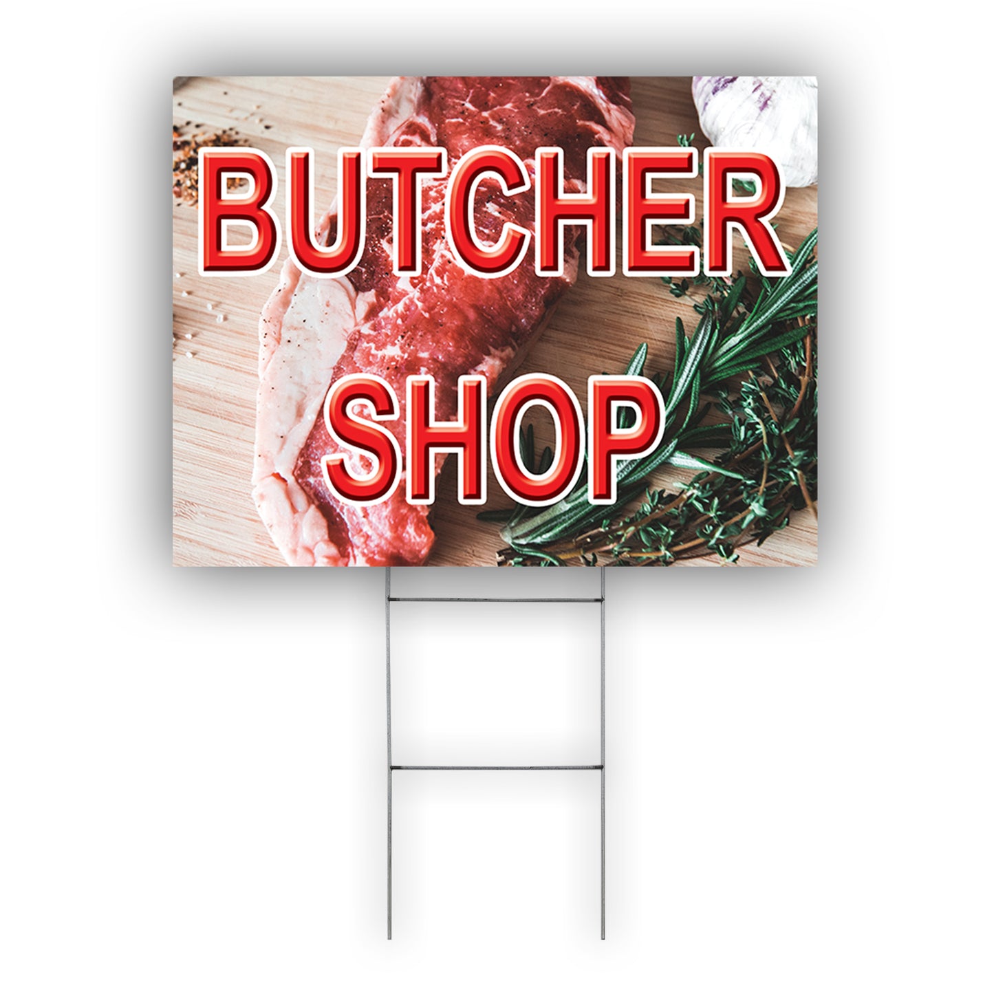 Butcher Shop Coroplast Yard Sign