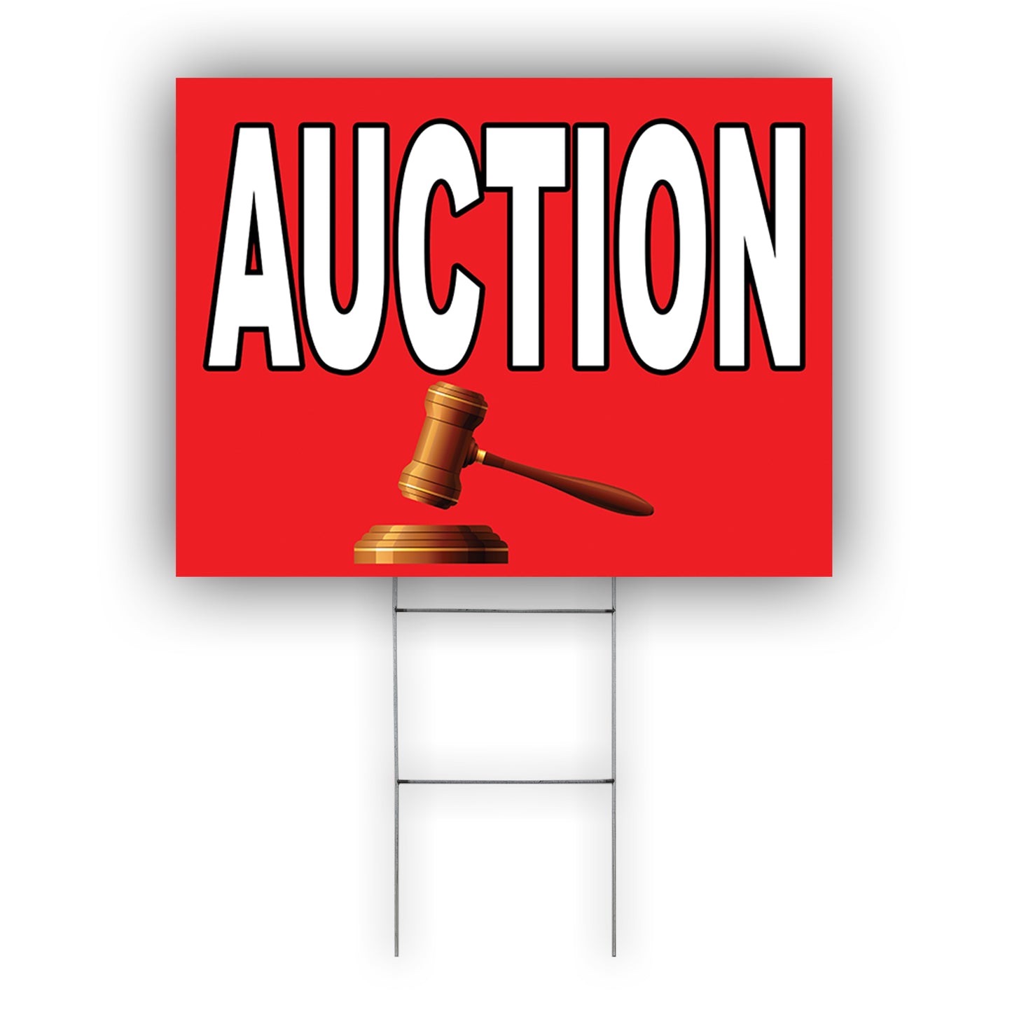 Auction Coroplast Yard Sign