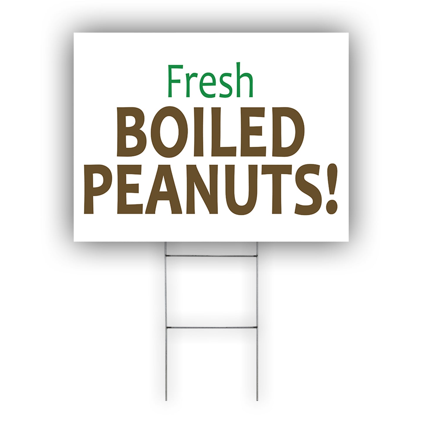 Fresh Boiled Peanuts Coroplast Yard Sign