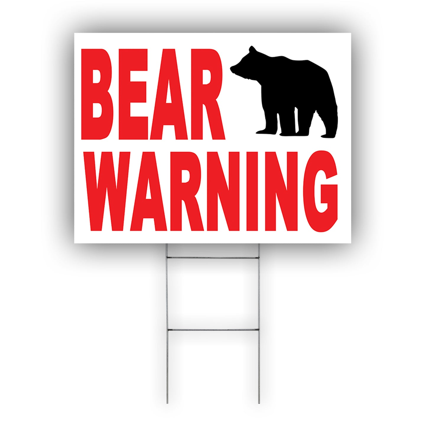 Bear Warning Coroplast Yard Sign