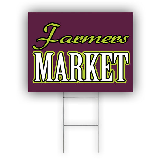 Farmer Market Coroplast Yard Sign