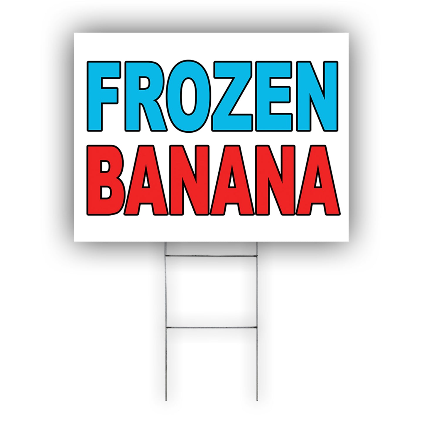 Frozen Banana Coroplast Yard Sign