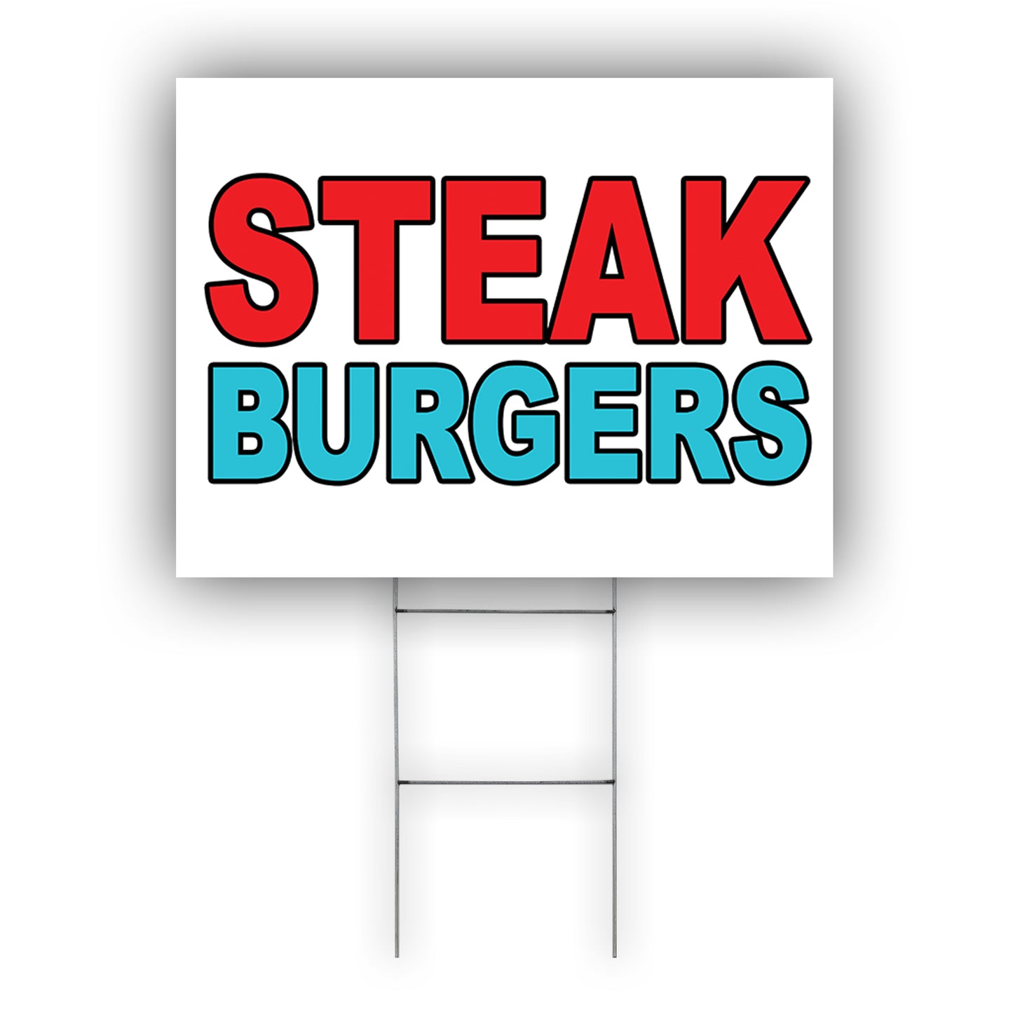 Steak Burger Coroplast Yard Sign