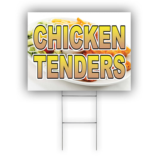 Chicken Tenders Coroplast Yard Signs