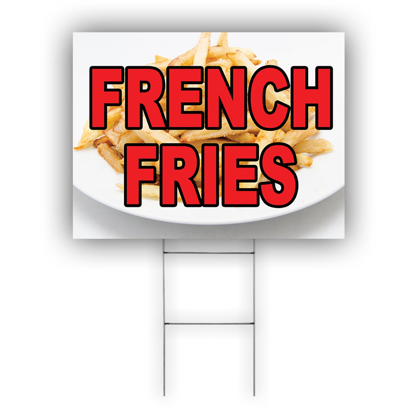 French Fries Coroplast Yard Sign