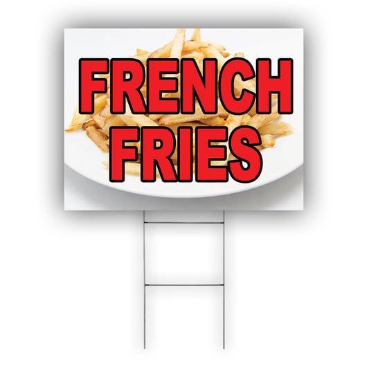 French Fries Coroplast Yard Sign