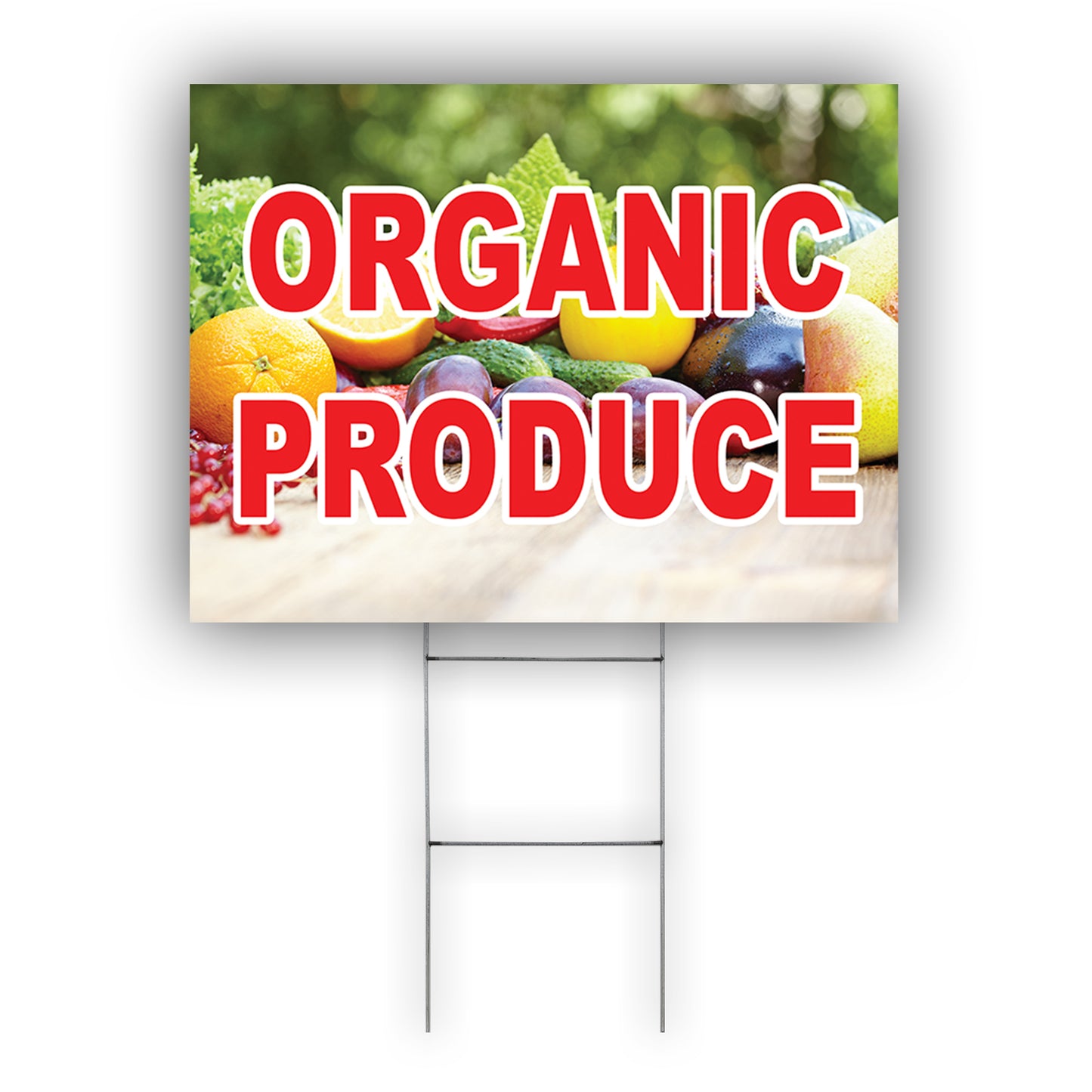 Organic Produce Coroplast Yard Sign
