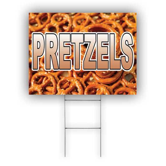 Pretzels Coroplast Yard Sign