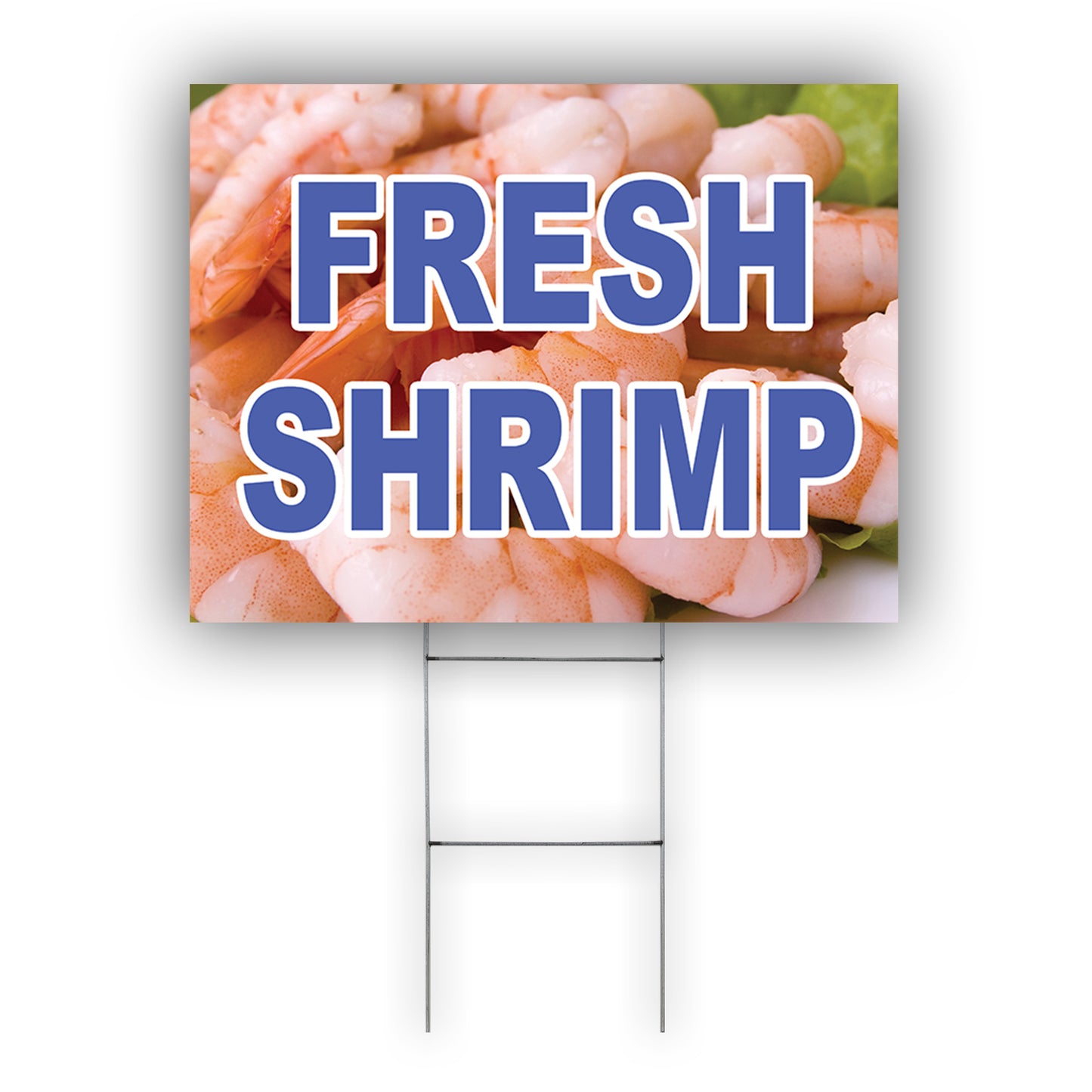 Fresh Shrimp Coroplast Yard Sign