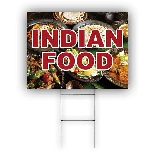 Indian Food Coroplast Yard Sign