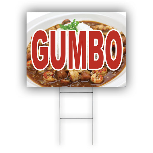 Gumbo Coroplast Yard Sign