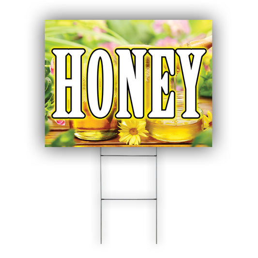 Honey Coroplast Yard Sign