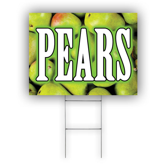 Pears Coroplast Yard Sign