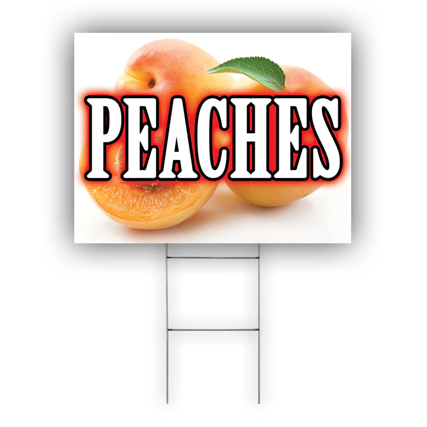 Peaches Coroplast Yard Sign