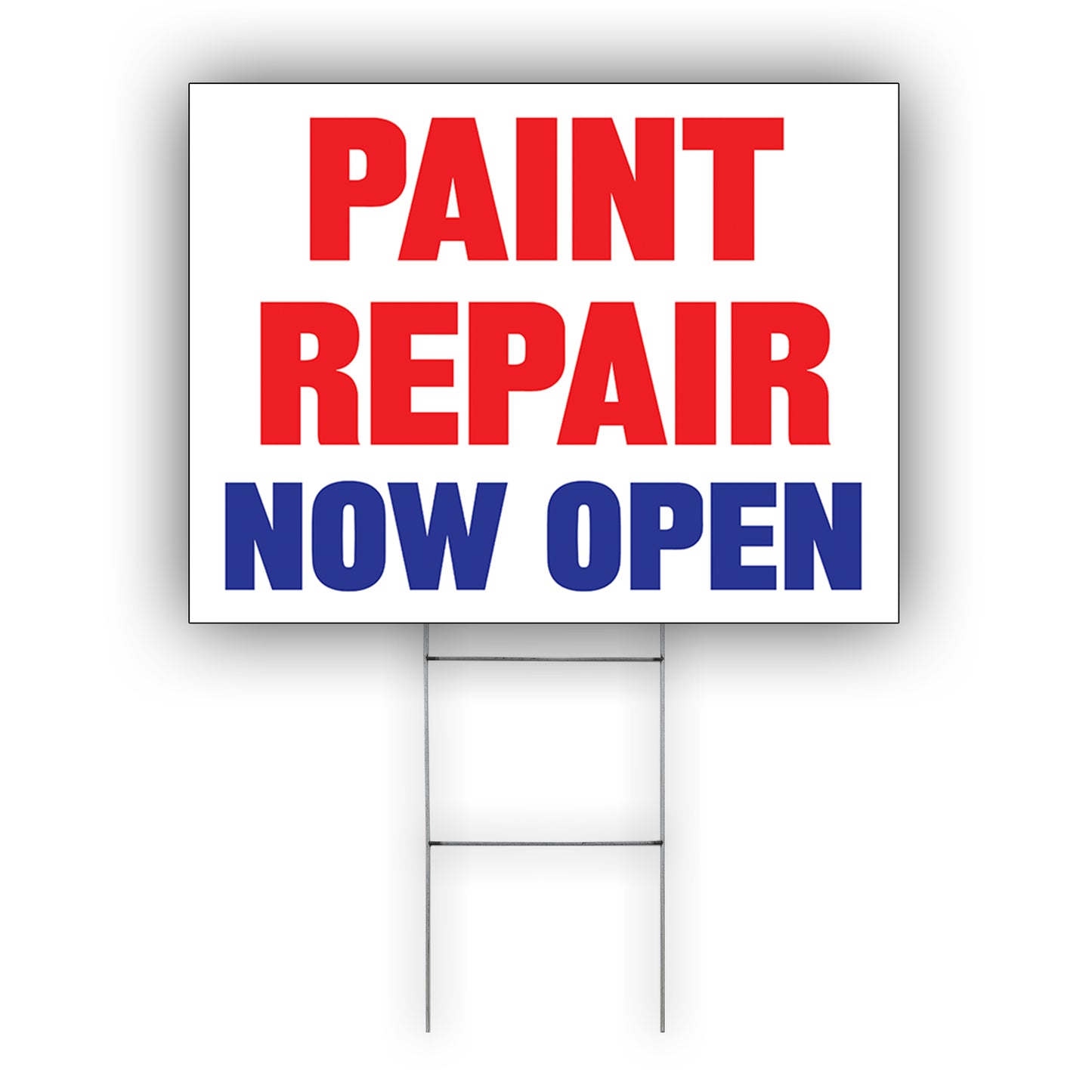 Paint Repair Now Open Coroplast Yard Sign