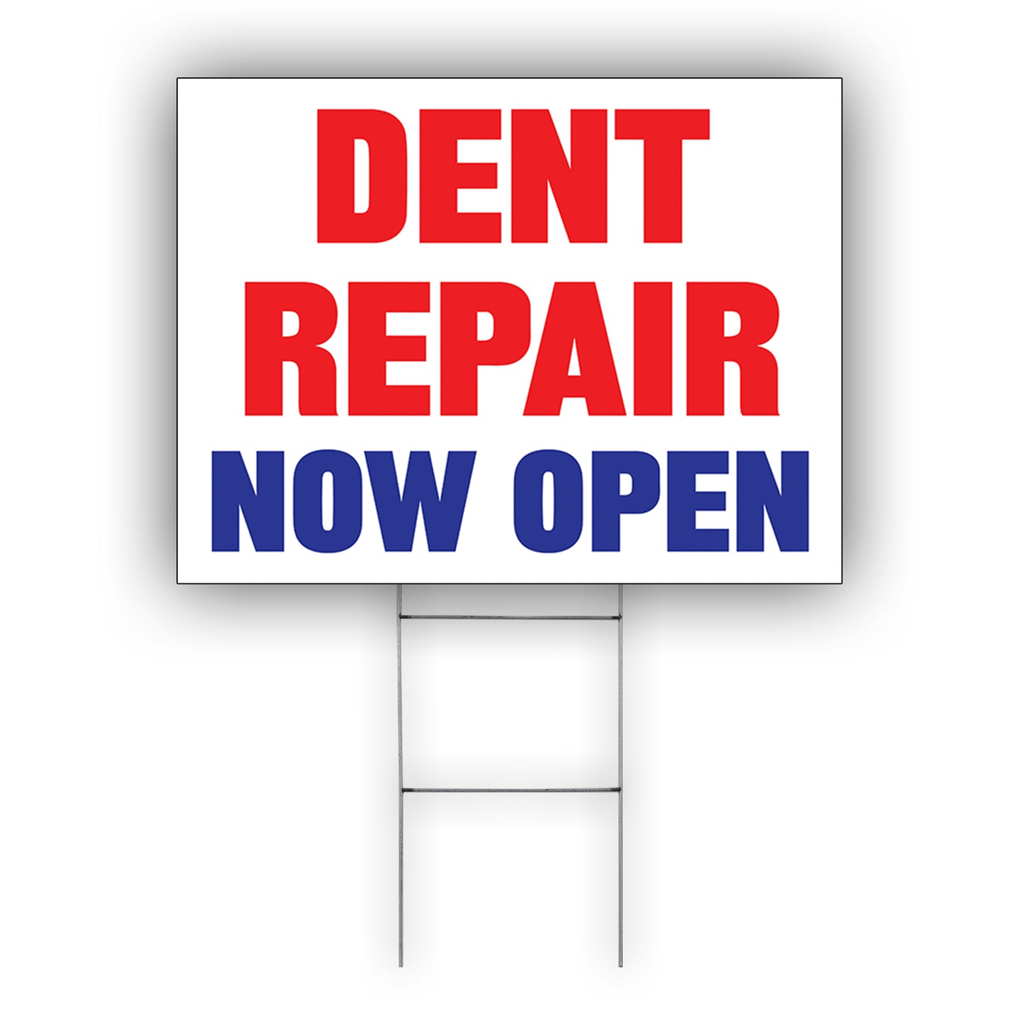 Dent Repair Now Open Coroplast Yard Sign