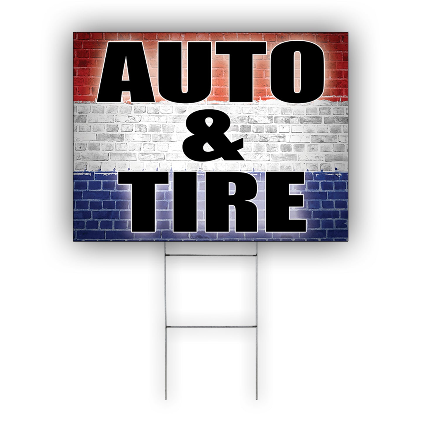 Auto And Tyre Coroplast Yard Sign