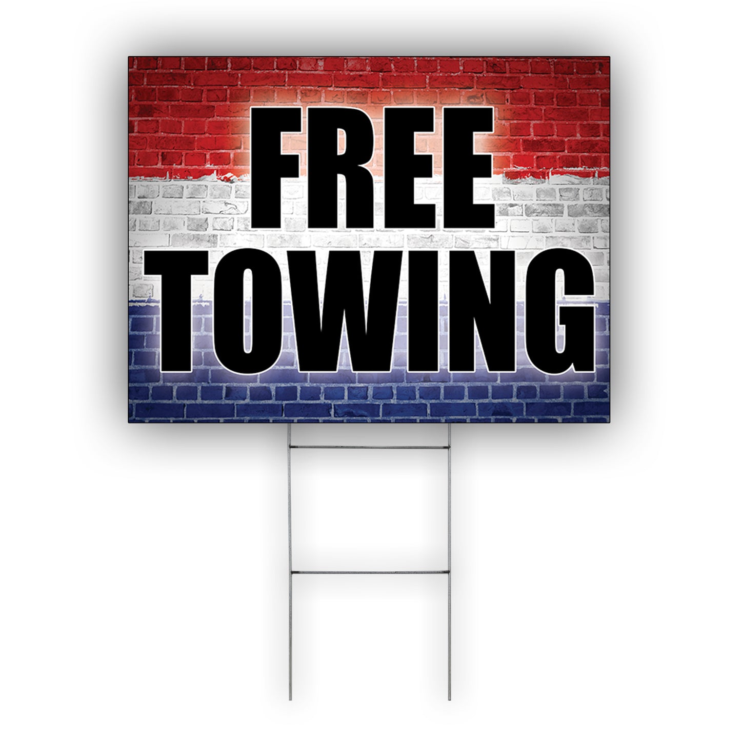 Free Towing Coroplast Yard Sign
