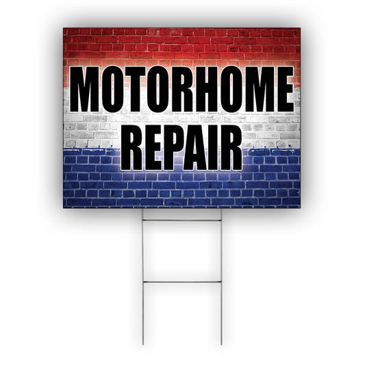 Motor Home Repair Coroplast Yard Sign