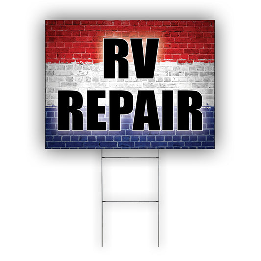 RV Repair Coroplast Yard Sign