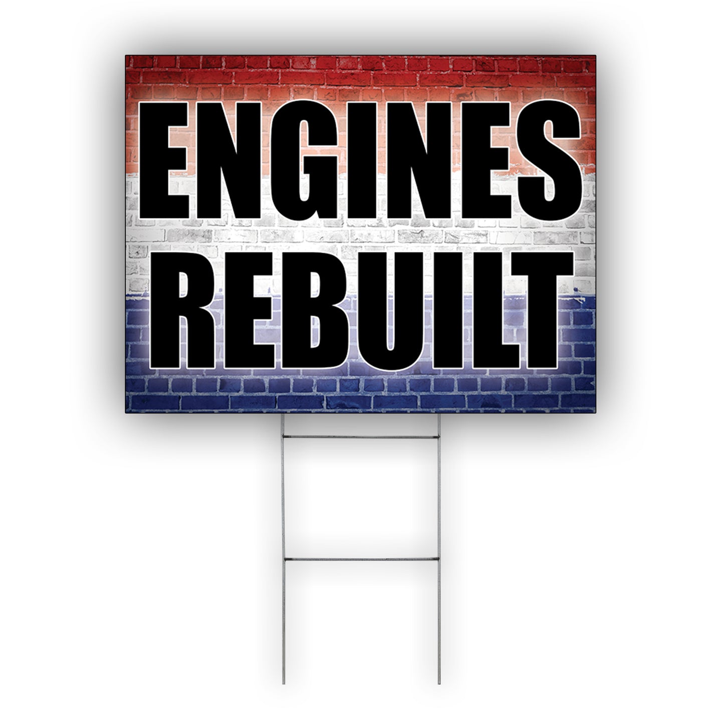 Engines Rebuilt Coroplast Yard Sign