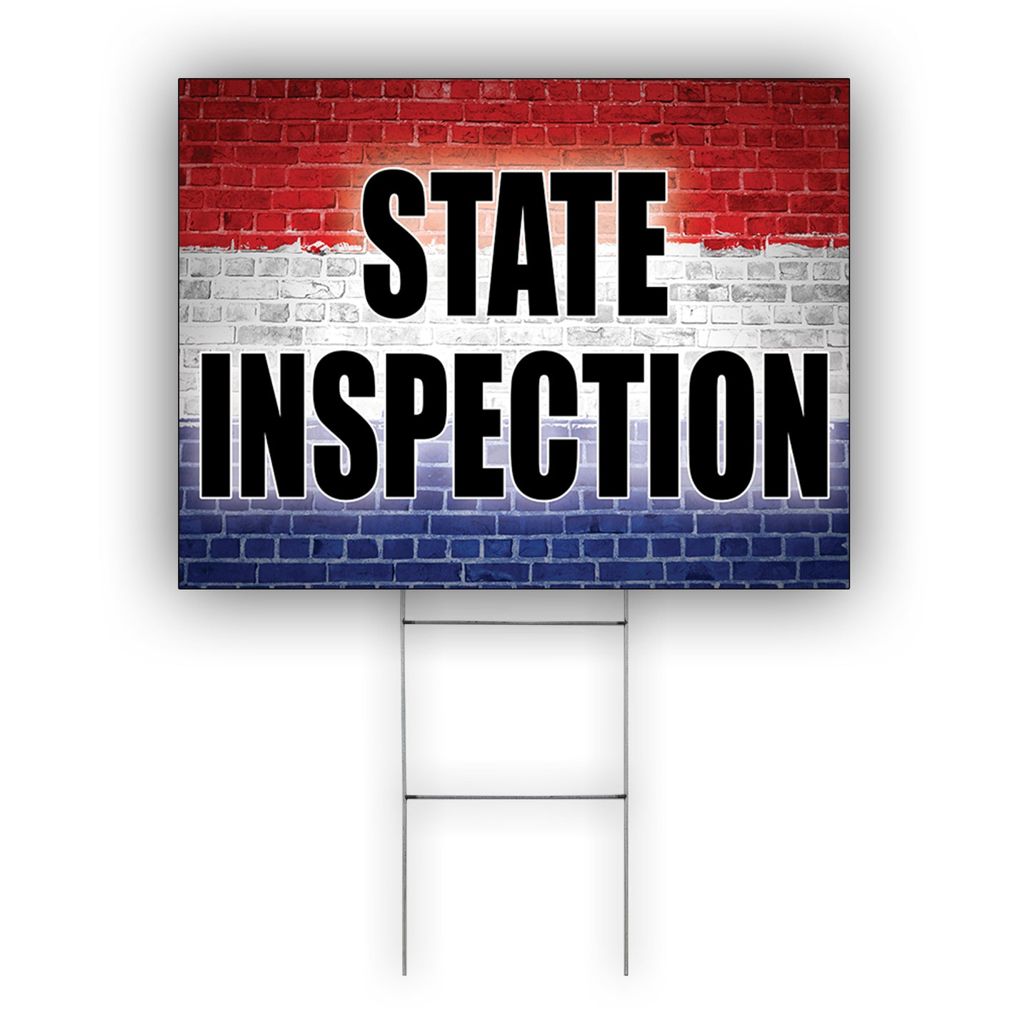 State Inspection Coroplast Yard Sign