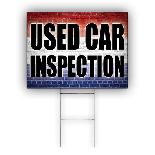 Used Car Inspection Coroplast Yard Sign