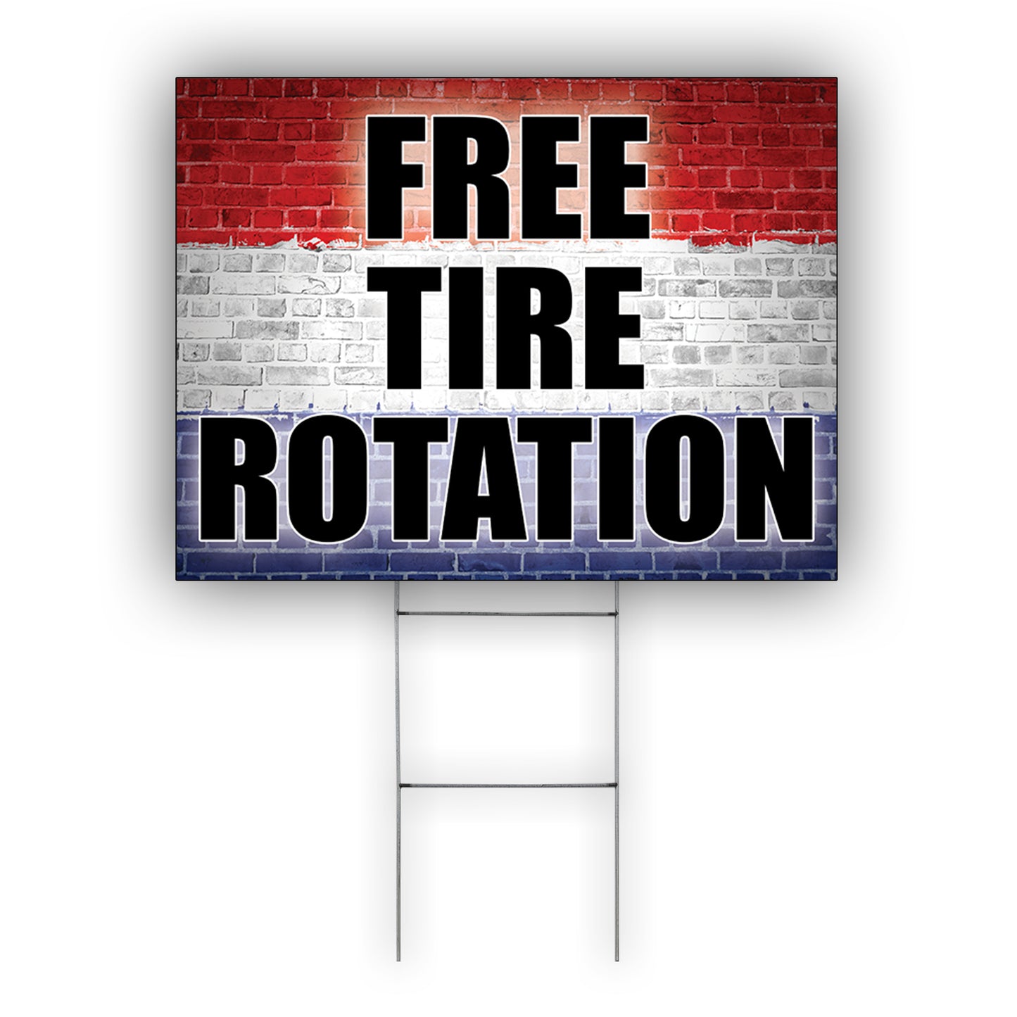 Free Tire Rotation Coroplast Yard Sign