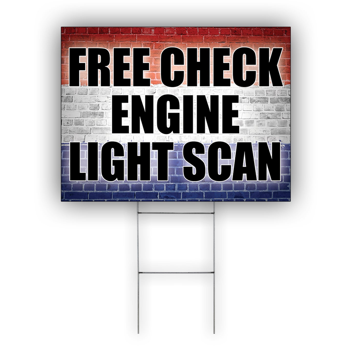 Free Check Engine Light Scan Coroplast Yard Sign