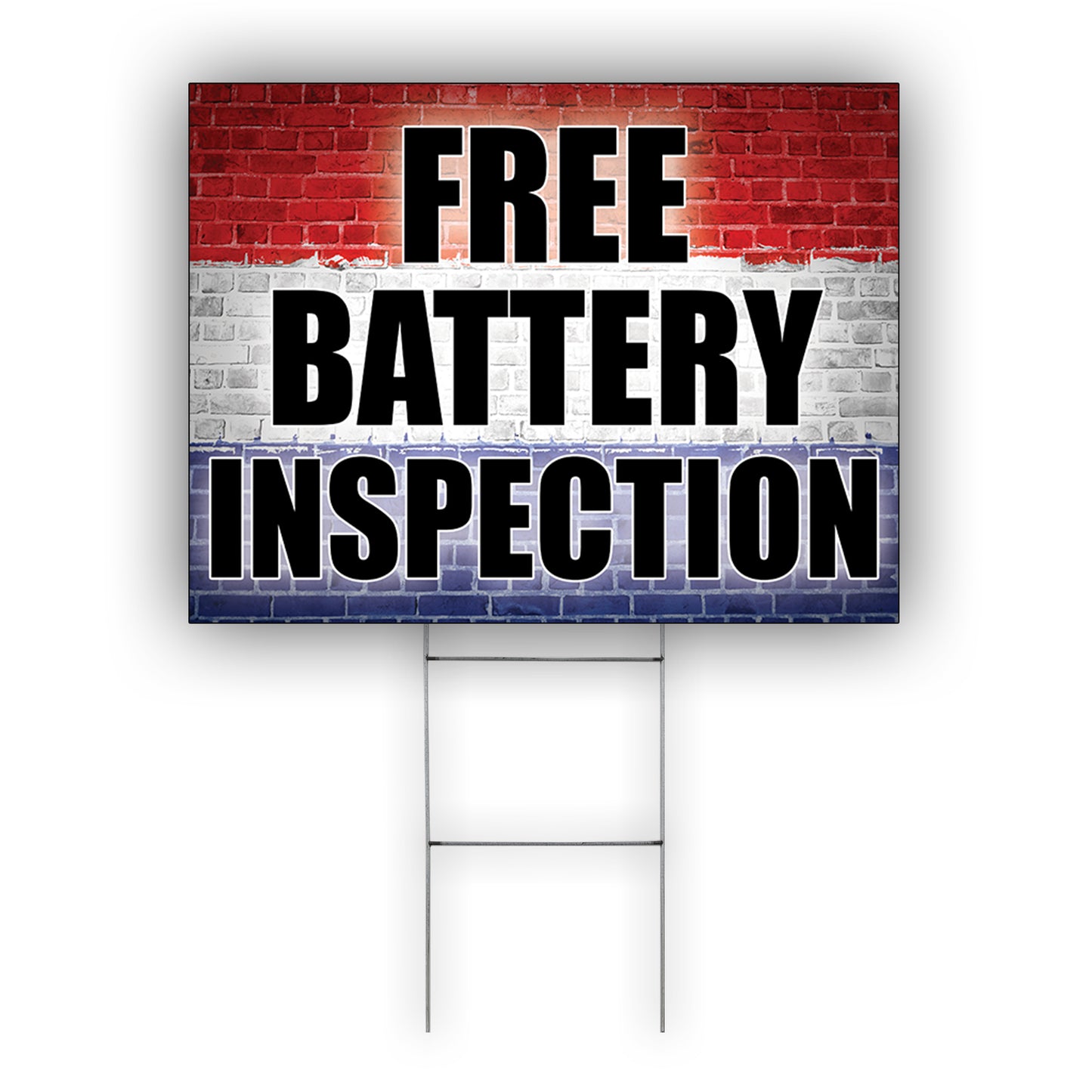 Free Battery Inspection Coroplast Yard Sign