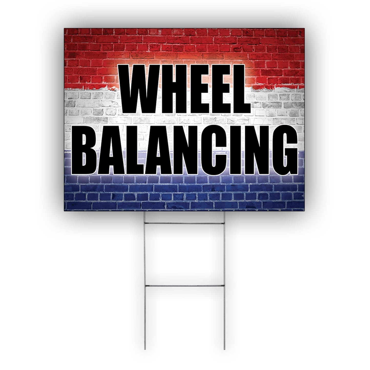 Wheel Balancing Coroplast Yard Sign