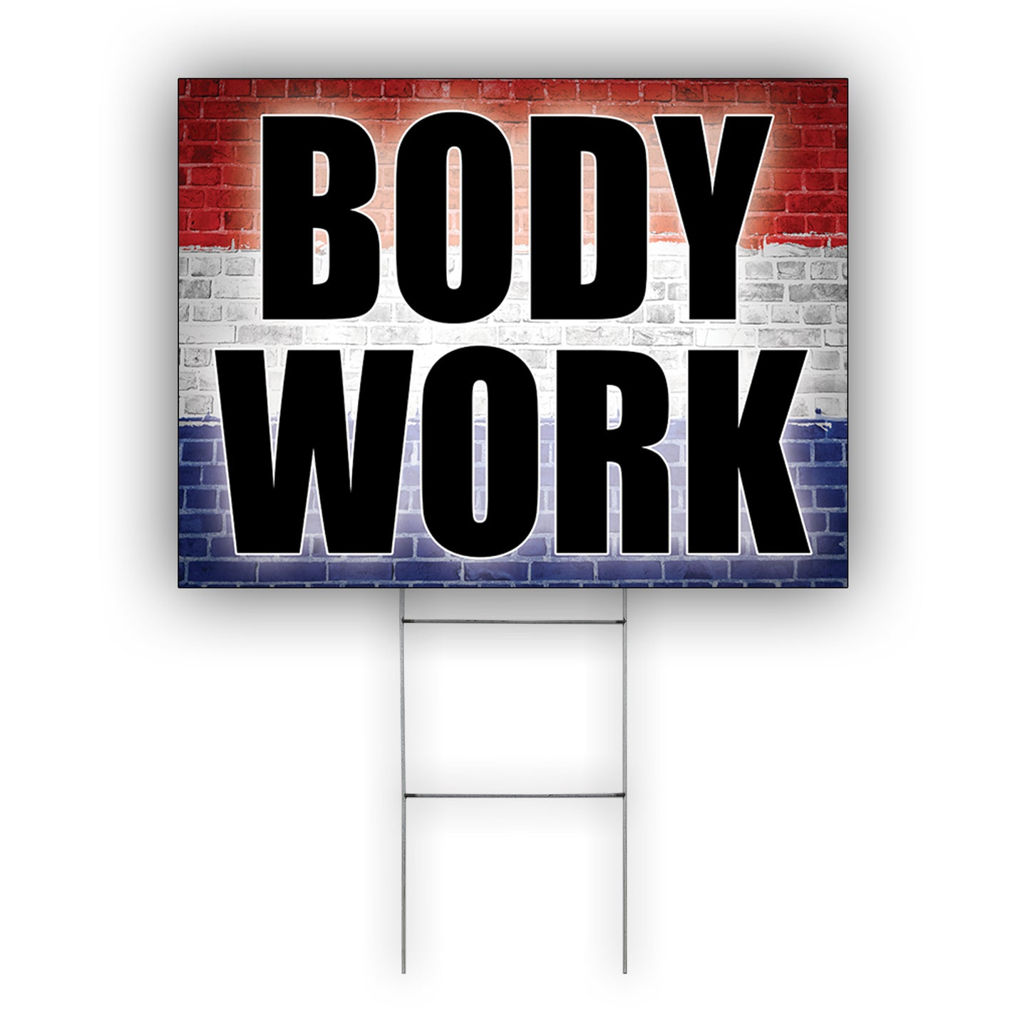 Body Work Coroplast Yard Sign
