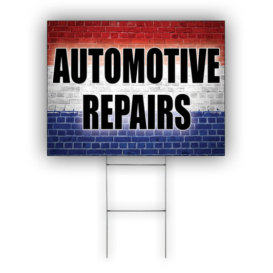 Automotive Repair Coroplast Yard Sign