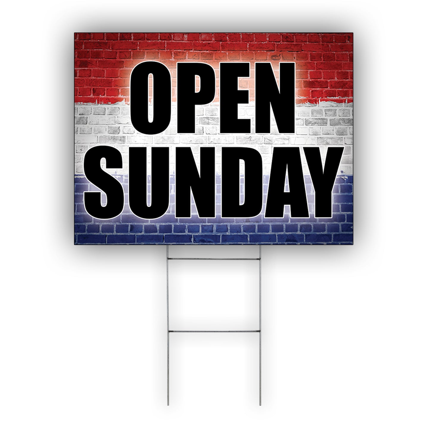 Open Sunday Coroplast Yard Sign