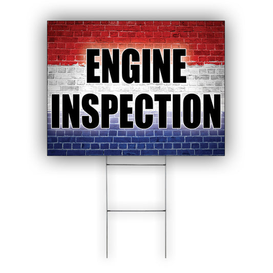 Engine Inspection Coroplast Yard Sign