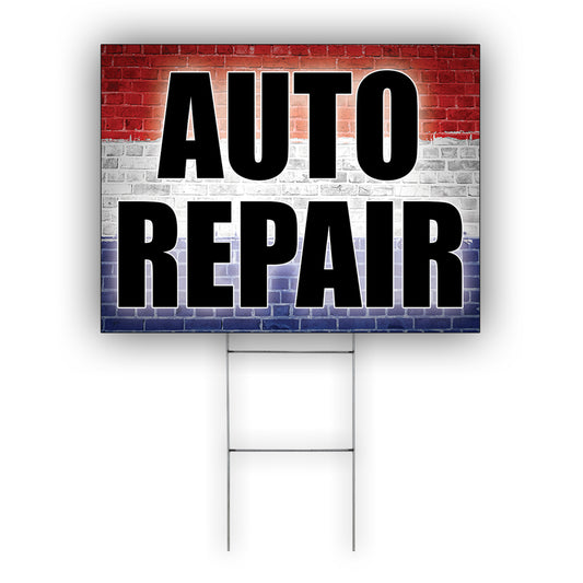 Auto Repair Coroplast Yard Sign