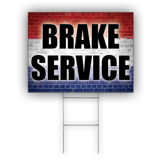 Brake Service Coroplast Yard Sign